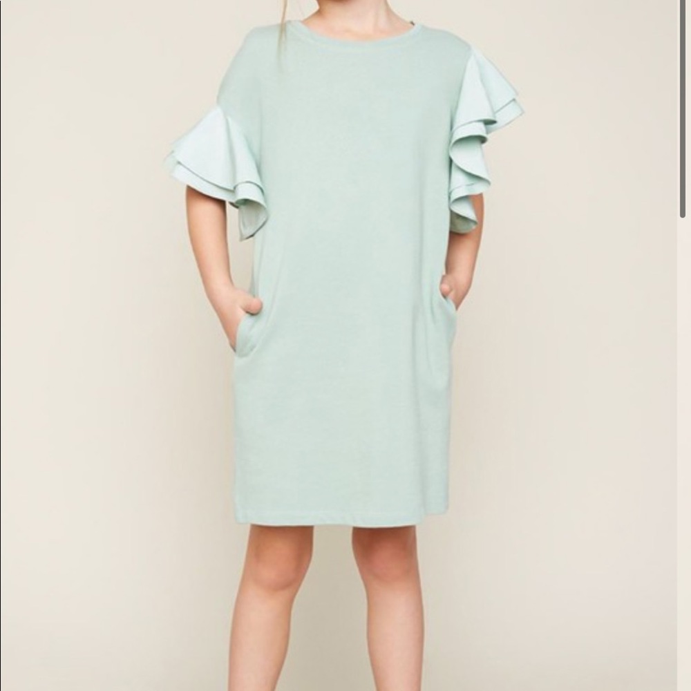 KAMARI RUFFLED SLEEVE DRESS - Picture 3 of 3